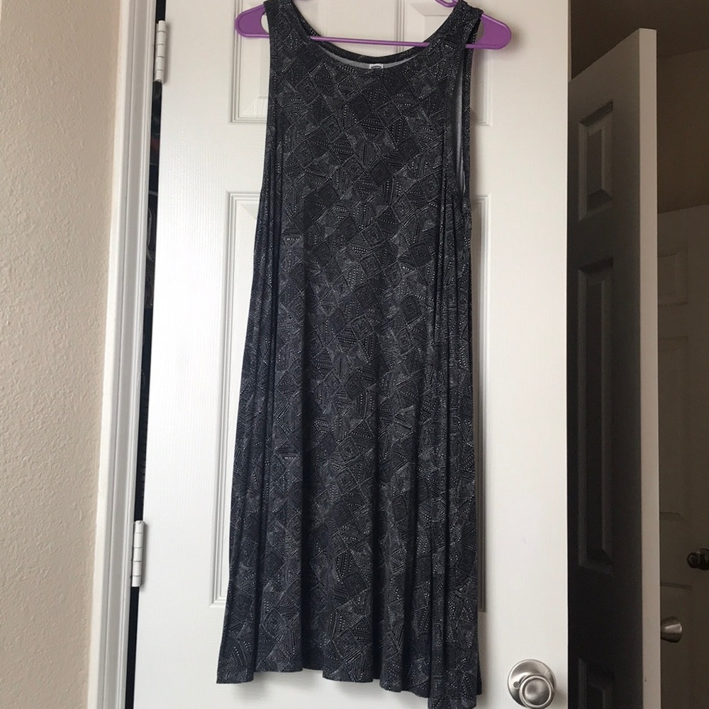 Printed black dress